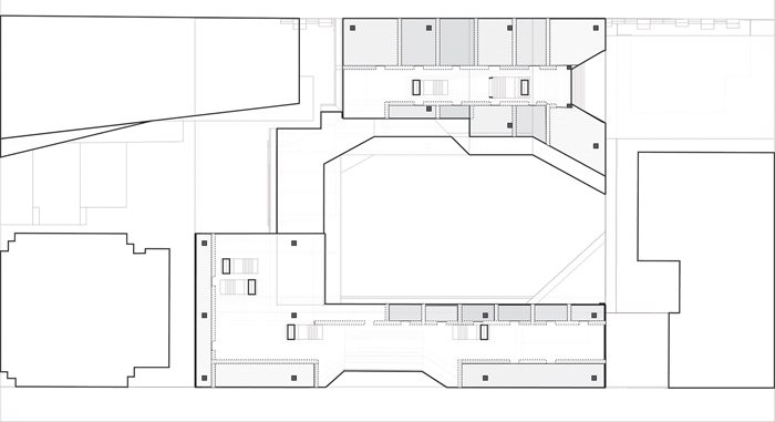 Plan of 3rd floor showing rearrangement of academic materials