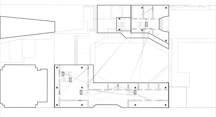 Plan of 4th floor showing peer pressure within the proposal