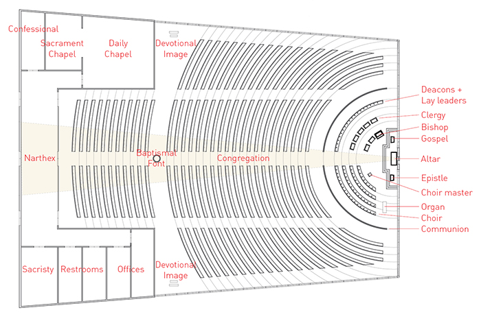Plan of the Cathedral of Saint Thomas More